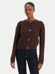Liu Jo Kardigan MF5423 MS040 Brązowy Regular Fit. Brązowe kardigany damskie Liu Jo, m, bez wzorów, z wełny. Za 859.99 zł.