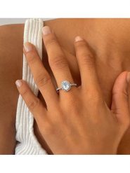 OR Carats Złoty pierścionek z diamentem i kamieniem szlachetnym rozmiar: 56. Szare pierścionki damskie OR Carats, z diamentem, złote. Za 1,652.99 zł.