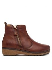 Pikolinos Botki Granada W0W-8988 Brązowy. Brązowe botki damskie Pikolinos, bez obcasa, na słupku, bez zapięcia. Za 759.99 zł.