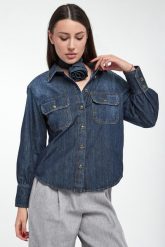 Koszula jeansowa Nizere MARELLA SPORT. Koszule damskie Marella Sport, bez wzorów, z jeansu, sportowe, bez kołnierzyka, bez ramiączek. W wyprzedaży za 623.20 zł.