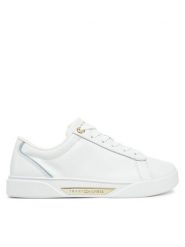 Tommy Hilfiger Sneakersy Chic Court Sneaker FW0FW08642 Biały. Białe obuwie sportowe damskie Tommy Hilfiger, ze skóry, bez zapięcia. Za 259.99 zł.