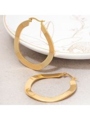 MENTHE À L'O Pozłacane kolczyki-kreole rozmiar: onesize. Żółte kolczyki damskie MENTHE À L'O, pozłacane. Za 87.40 zł.