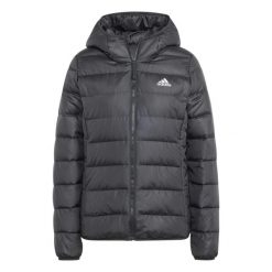 Kurtka Kobieta Adidas Essentials czarny. Brązowe kurtki damskie Adidas, bez wzorów, bez kaptura. W wyprzedaży za 426.55 zł.