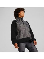 Puma Bluza polarowa w kolorze czarno-szarym rozmiar: L. Czarne bluzy damskie Puma, l, bez wzorów, z materiału, bez kaptura. Za 118.56 zł.