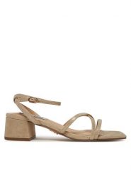 Steve Madden Sandały Gleams SM11003712 Beżowy. Brązowe sandały damskie Steve Madden, bez wzorów, ze skóry, bez obcasa, na słupku, bez zapięcia. Za 429.99 zł.