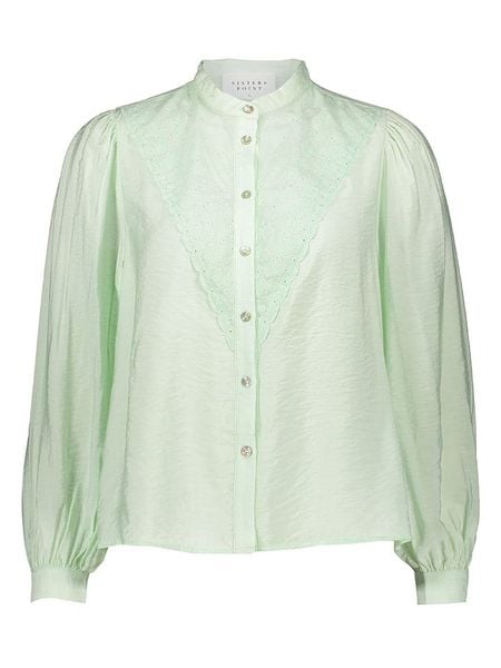 SisterS point Bluzka w kolorze jasnozielonym rozmiar: XL. Zielone bluzki damskie Sisters Point, xl, bez wzorów, bez kołnierzyka, bez ramiączek. Za 74.81 zł.