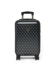Guess Walizka kabinowa Jesco Travel TWH838 99830 Czarny. Czarne walizki Guess, z aplikacjami, z tworzywa sztucznego. Za 469.99 zł.