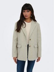 ONLY Marynarka 15288325 Beżowy Regular Fit. Brązowe marynarki i żakiety damskie Only, bez wzorów, z syntetyku. Za 179.99 zł.