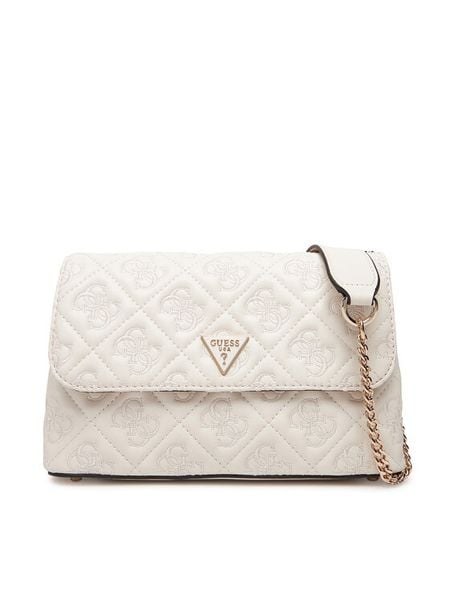 Guess Torebka 175733 Biały. Białe torebki klasyczne damskie Guess, ze skóry, bez dodatków. Za 409.99 zł.