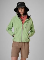 4F Kurtka trekkingowa membrana 10000 damska - zielona L. Zielone kurtki damskie 4F, na lato, l, bez wzorów, z materiału, bez kaptura. Za 499.99 zł.