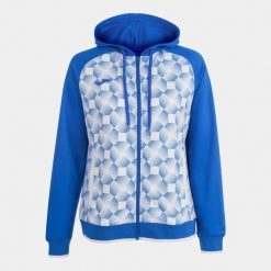 Bluza do piłki nożnej damska Joma Supernova III rozpinana. Niebieskie bluzy damskie Joma, xs, z aplikacjami, z poliesteru. Za 113.60 zł.