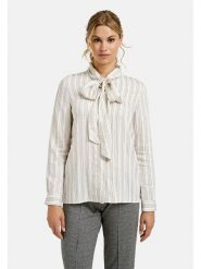 Milano Italy Bluzka w kolorze kremowym rozmiar: 42. Brązowe bluzki damskie Milano Italy, bez wzorów, bez kołnierzyka, bez ramiączek. Za 173.99 zł.