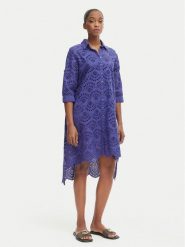 Iconique Sukienka letnia Ella IC26-082 Fioletowy Relaxed Fit. Fioletowe sukienki damskie Iconique, bez wzorów, z bawełny, bez ramiączek. Za 519.99 zł.