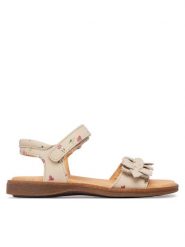 Froddo Sandały Lorine Flowers G3150251-43 M Beżowy. Brązowe sandały dziewczęce Froddo, ze skóry, bez obcasa, bez zapięcia. Za 319.99 zł.