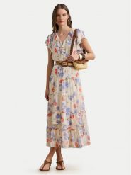 LAUREN RALPH LAUREN Sukienka letnia 200P08686001 Biały Regular Fit. Białe sukienki damskie Lauren Ralph Lauren, bez wzorów, z syntetyku, bez ramiączek. Za 1,498.99 zł.