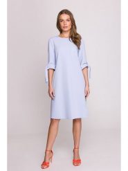 Stylove Sukienka w kolorze fioletowo-błękitnym rozmiar: L. Niebieskie sukienki damskie Stylove, bez wzorów, bez ramiączek. Za 211.81 zł.