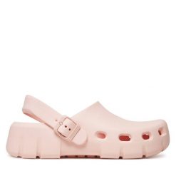 Klapki Birkenstock. Szare klapki damskie Birkenstock, bez wzorów, bez obcasa, bez zapięcia. Za 579.99 zł.
