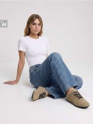 Jeansy wide leg mid waist z efektem sprania - turkusowy. Niebieskie jeansy damskie Sinsay. Za 69.99 zł.