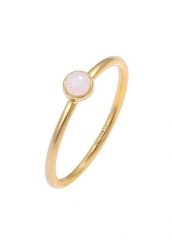 Elli Damski do łączenia Basic Minimal Stack z różowym kwarcem w pozłacanym srebrze 925 Sterling Silver Pierścionki 1 ct. Czerwone pierścionki damskie Elli, z kwarcem, pozłacane. Za 293.99 zł.