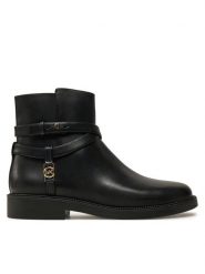 MICHAEL Michael Kors Botki 40F4ABME5L Czarny. Czarne botki damskie MICHAEL Michael Kors, ze skóry, bez obcasa, na płaskiej podeszwie, bez zapięcia. Za 769.99 zł.