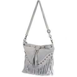 Worek skórzany VERA PELLE j. szary X39. Szare torebki klasyczne damskie ze skóry, bez dodatków. Za 174.90 zł.