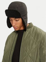 Timberland Czapka TB0A5ZKJ Czarny. Czarne czapki damskie Timberland, na zimę, bez wzorów, z materiału. Za 299.99 zł.