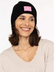 Zwillingsherz Czapka "Zwillingsherz" w kolorze czarnym rozmiar: onesize. Czarne czapki damskie Zwillingsherz, bez wzorów, z materiału. Za 122.96 zł.