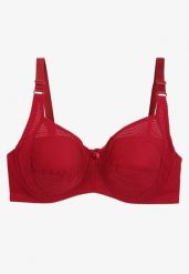 Bordowy Biustonosz Full Cup z Regulowanymi Ramiączkami Vikonna. Czerwone biustonosze Renee, bez wzorów. Za 29.99 zł.