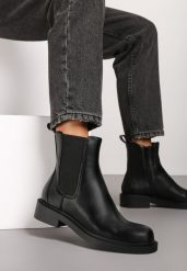 Czarne Eleganckie Botki Sztyblety na Płaskiej Podeszwie Tatinia. Czarne botki damskie Born2be, z wełny, eleganckie, bez obcasa, na obcasie, bez zapięcia. Za 139.99 zł.