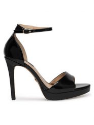 Nine West Sandały WFA2733-2A Czarny. Czarne sandały damskie Nine West, bez wzorów, z syntetyku, bez obcasa, na szpilce, bez zapięcia. Za 229.99 zł.