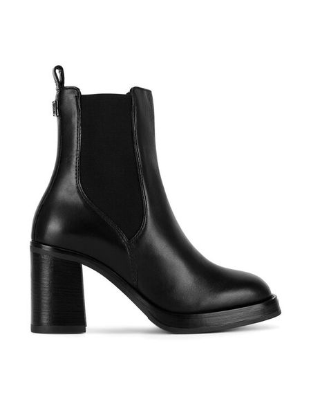 Lasocki Botki RST-TOP-02 Czarny. Czarne botki damskie Lasocki, ze skóry, bez obcasa, na słupku, bez zapięcia. Za 299.99 zł.