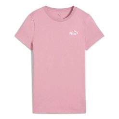 Koszulka damska Puma Small No. 1. Czerwone koszulki damskie Puma, bez wzorów, z materiału, bez kołnierzyka, bez ramiączek. Za 65.00 zł.