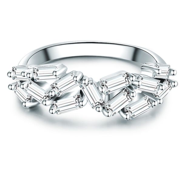 Trilani Srebrny pierścionek srebro wysokiej próby Cyrkonia srebrny Pierścionki 1 ct Damski. Szare pierścionki damskie Trilani, z cyrkonią, srebrne. Za 308.99 zł.