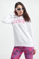 Bluza dresowa damska VERSACE JEANS COUTURE. Bluzy damskie Versace Jeans Couture, s, bez wzorów, z dresówki, bez kaptura. W wyprzedaży za 683.17 zł.
