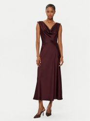 Imperial Sukienka koktajlowa AFBAIBA Bordowy Slim Fit. Czerwone sukienki damskie Imperial, bez wzorów, z syntetyku, wizytowe, bez ramiączek. Za 499.99 zł.