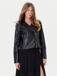 MICHAEL Michael Kors Kurtka skórzana MT520IE8RK Czarny Regular Fit. Czarne kurtki damskie MICHAEL Michael Kors, l, bez wzorów, ze skóry, bez kaptura. Za 2,139.00 zł.