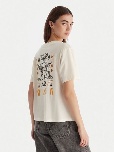 RVCA T-Shirt EVJZT00164 Biały Reglan Fit. Białe t-shirty damskie RVCA, s, bez wzorów, z bawełny, bez kołnierzyka. Za 159.99 zł.