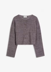 Kardigan z cienkiej prążkowanej dzianiny. Czerwone kardigany damskie bonprix, bez wzorów, z dzianiny. Za 79.99 zł.