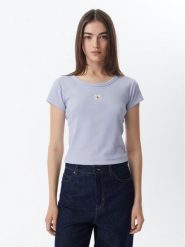 Calvin Klein Jeans T-Shirt LV047C200G Niebieski jasny Slim Fit. Niebieskie t-shirty damskie Calvin Klein Jeans, xl, bez wzorów, z bawełny, bez kołnierzyka. Za 169.99 zł.