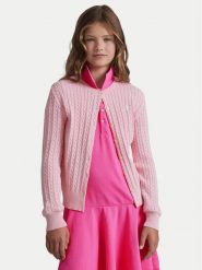 Polo Ralph Lauren Kardigan 313543047010 Różowy jasny Regular Fit. Czerwone swetry dziewczęce Polo Ralph Lauren, bez wzorów, z bawełny, bez kołnierzyka, bez ramiączek. Za 389.00 zł.