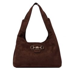 Torebka Guess. Brązowe torebki klasyczne damskie Guess, bez dodatków. Za 674.99 zł.