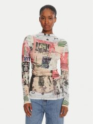 Desigual Bluzka Montreal 25WWJF39 Kolorowy Regular Fit. Bluzki damskie Desigual, l, bez wzorów, z syntetyku, bez kołnierzyka, bez ramiączek. Za 369.99 zł.