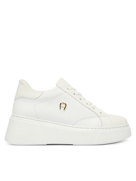 Aigner Sneakersy 1252570 Biały. Białe obuwie sportowe damskie Aigner, ze skóry, bez zapięcia. Za 1,609.00 zł.