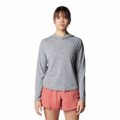 Bluza damska z kapturem Mountain Hardwear Sunblocker™. Szare bluzy damskie Mountain Hardwear, bez wzorów, z kapturem. Za 383.00 zł.