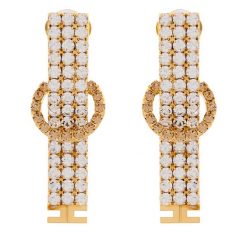 Klipsy Elisabetta Franchi. Żółte kolczyki damskie Elisabetta Franchi, złote, z klipsem. Za 659.99 zł.
