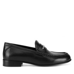 Mokasyny GINO ROSSI. Czarne mokasyny damskie Gino Rossi, bez obcasa. Za 263.99 zł.