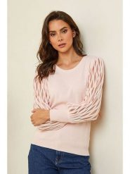 Soft Cashmere Sweter w kolorze jasnoróżowym rozmiar: 34/36. Różowe swetry klasyczne damskie Soft Cashmere, z kaszmiru, bez kołnierzyka. Za 105.14 zł.