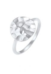Elli Damski pierścionek z kutą płytką srebro 925 Sterling Silver Pierścionki 1 ct. Szare pierścionki damskie Elli, srebrne. Za 279.64 zł.