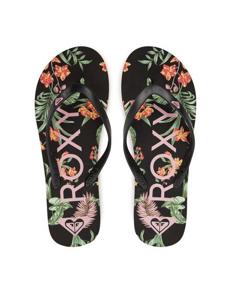 Roxy Japonki ARJL100869 Czarny. Czarne klapki damskie Roxy, bez wzorów, z syntetyku, bez obcasa, bez zapięcia. Za 49.99 zł.