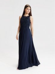 Hey Kyla Sukienka wieczorowa 5AG046HK Granatowy Regular Fit. Niebieskie sukienki damskie Hey Kyla, bez wzorów, z syntetyku, wizytowe, bez ramiączek. Za 439.99 zł.